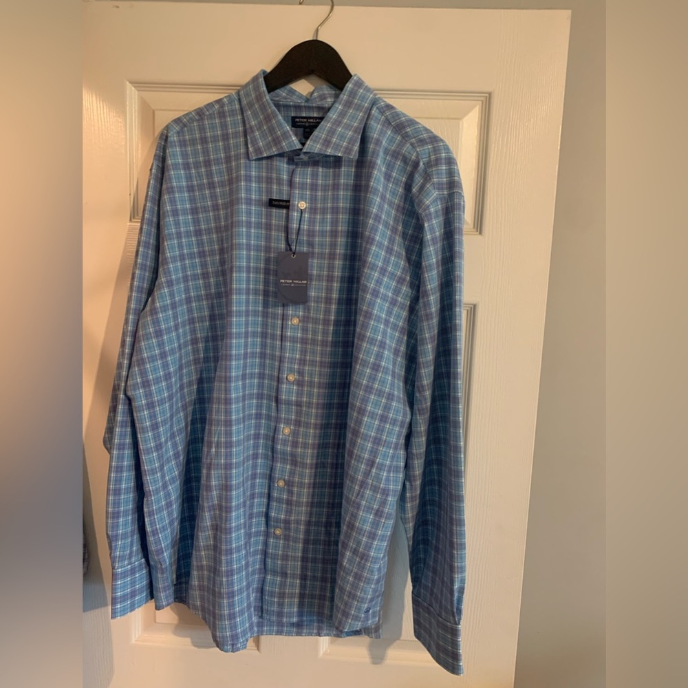 PETER MILLAR • XXL • LONG SLEEVE BUTTON DOWN • BRAND NEW WITH TAGS